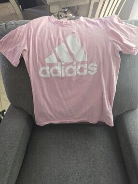 adidas Pink Short Sleeve Logo Tee